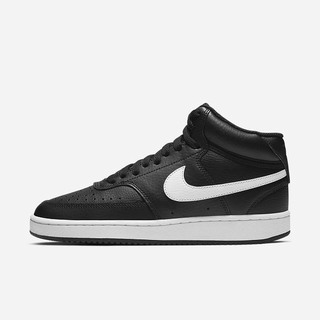 Pantofi Casual Nike Court Vision Mid Dama Negrii Albi | ZBCX-72403